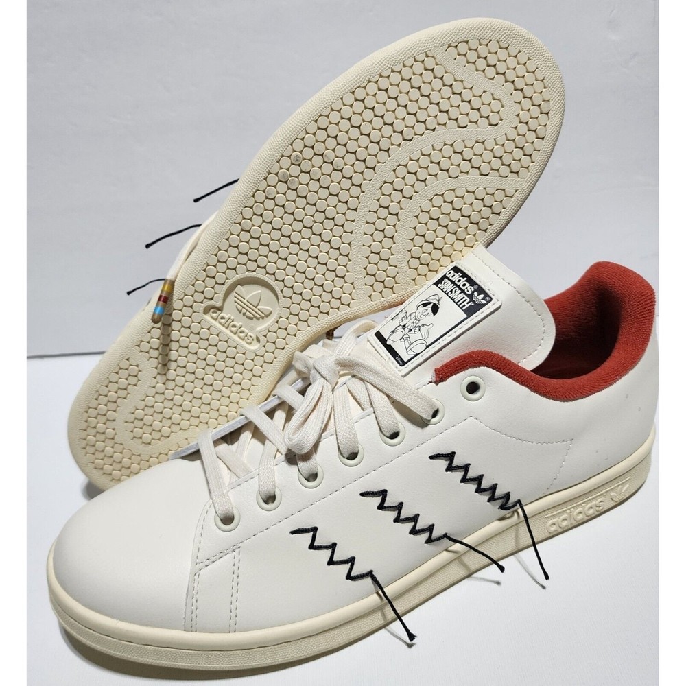 New Adidas Originals Disney x Stan Smith Pinocchio Cream Shoes HP5580 Size 11